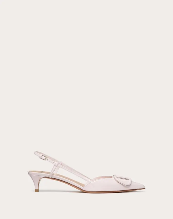 Valentino Pumps Woman Vlogo Signature Patent Leather Slingback Pump 40mm 16 In For Woman In Mauve Mauve Valentino Pumps Woman Vlogo Signature Patent Leather Slingback Pump 40mm 16 In For Woman In Mauve Mauve