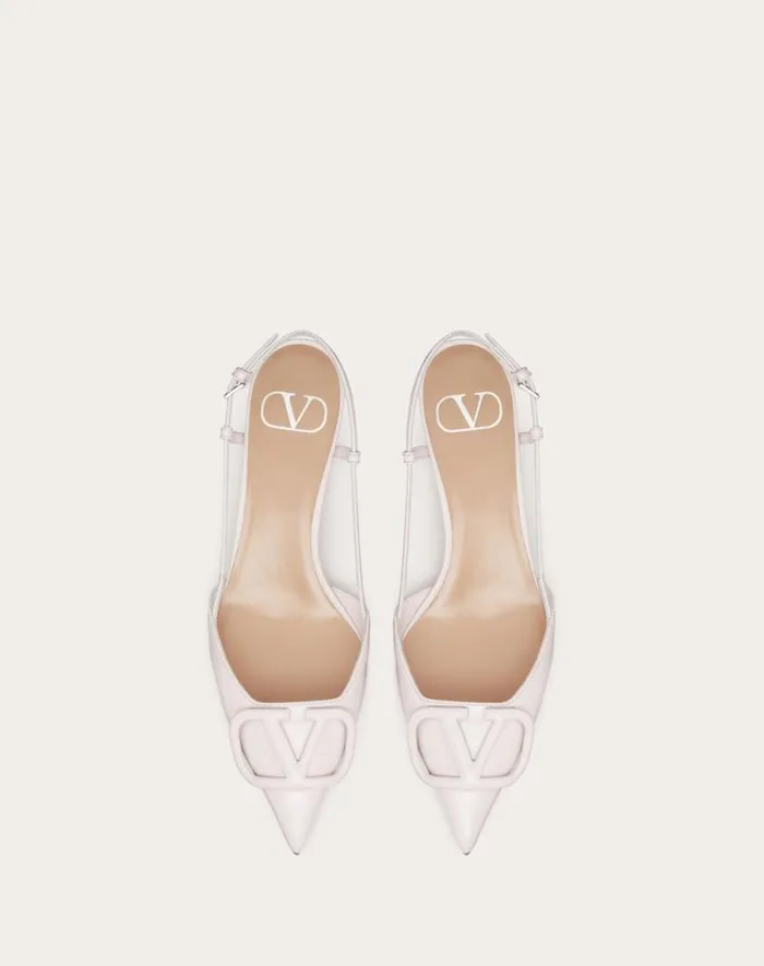 Valentino Pumps Woman Vlogo Signature Patent Leather Slingback Pump 40mm 16 In For Woman In Mauve Mauve Valentino Pumps Woman Vlogo Signature Patent Leather Slingback Pump 40mm 16 In For Woman In Mauve Mauve