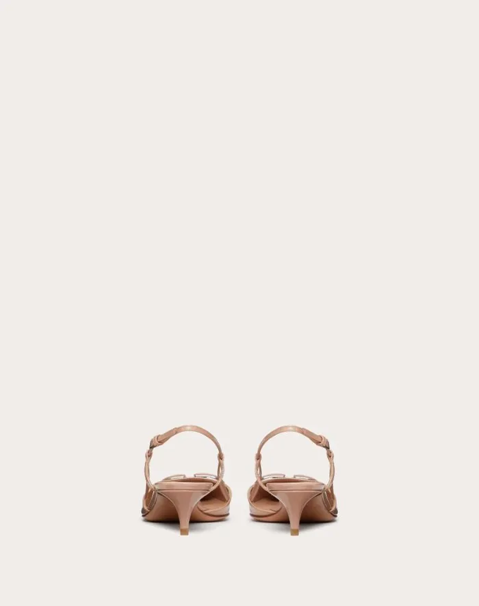 Valentino Pumps Woman Vlogo Signature Patent Leather Slingback Pump 40mm 16 In For Woman In Mauve Mauve Valentino Pumps Woman Vlogo Signature Patent Leather Slingback Pump 40mm 16 In For Woman In Mauve Mauve