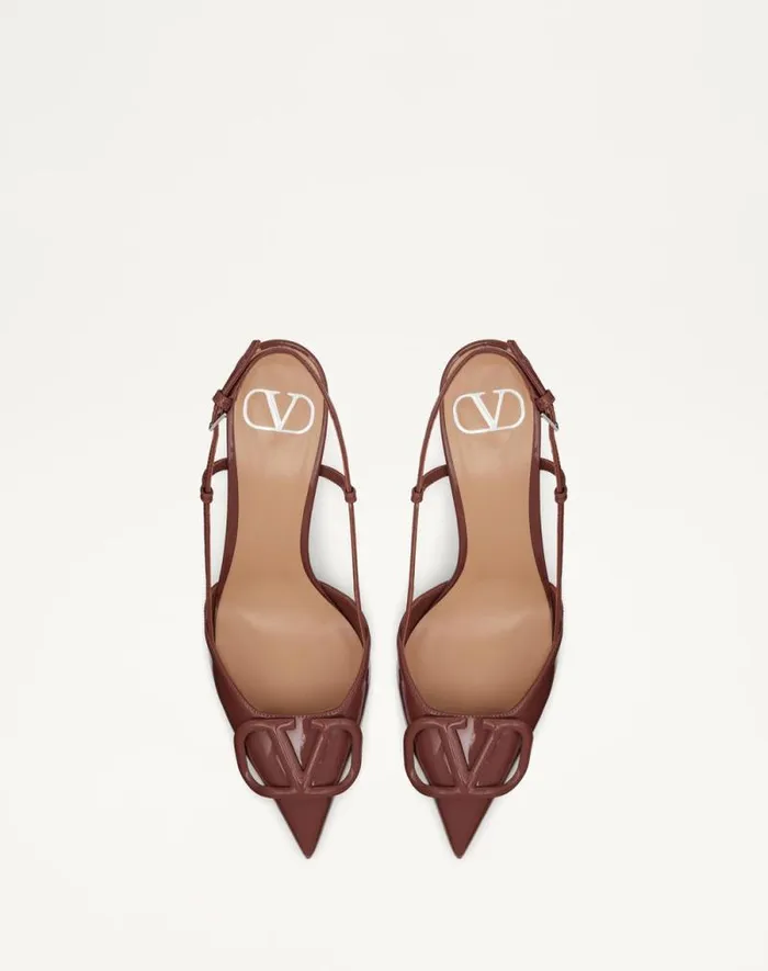 Valentino Pumps Woman Vlogo Signature Patent Leather Slingback Pump 80mm 315 In For Woman In Cobalt Cobalt
