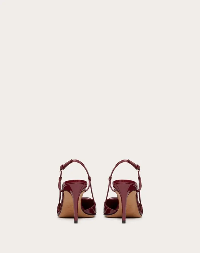 Valentino Pumps Woman Vlogo Signature Patent Leather Slingback Pump 80mm 315 In For Woman In Rose Cannelle Rose Cannelle Valentino Pumps Woman Vlogo Signature Patent Leather Slingback Pump 80mm 315 In For Woman In Rose Cannelle Rose Cannelle
