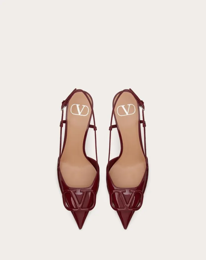 Valentino Pumps Woman Vlogo Signature Patent Leather Slingback Pump 80mm 315 In For Woman In Rose Cannelle Rose Cannelle Valentino Pumps Woman Vlogo Signature Patent Leather Slingback Pump 80mm 315 In For Woman In Rose Cannelle Rose Cannelle