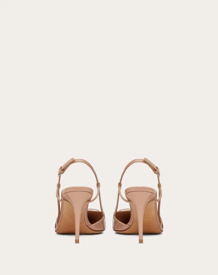 Valentino Pumps Woman Vlogo Signature Patent Leather Slingback Pump 80mm 315 In For Woman In Rose Cannelle Rose Cannelle Valentino Pumps Woman Vlogo Signature Patent Leather Slingback Pump 80mm 315 In For Woman In Rose Cannelle Rose Cannelle