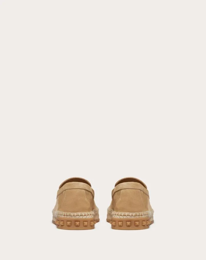 Valentino Sandals Man Leisure Flows Espadrilles In Split Leather For Man In Marine Marine Valentino Sandals Man Leisure Flows Espadrilles In Split Leather For Man In Marine Marine