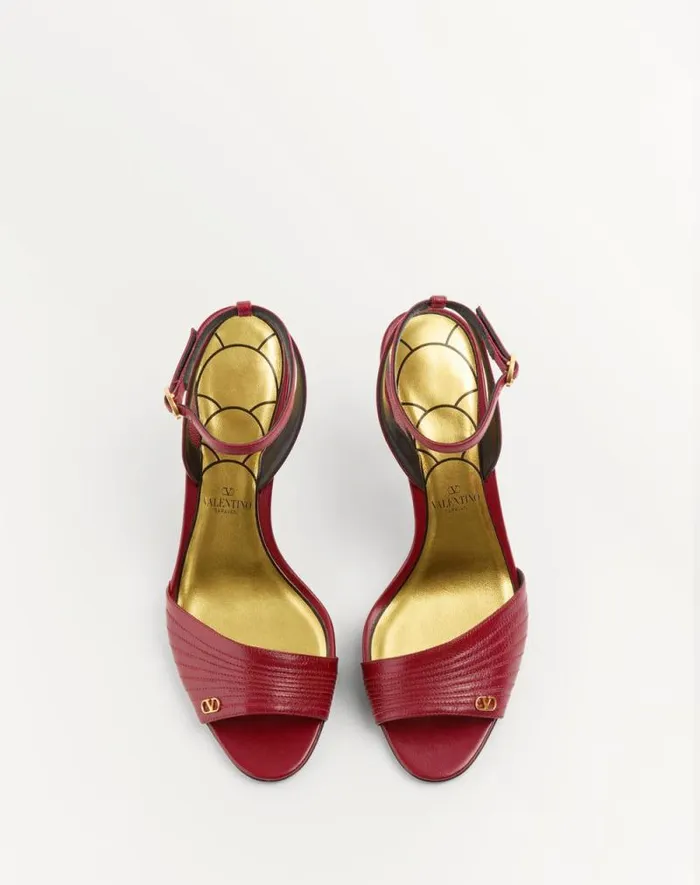 Valentino Sandals Woman Ladycrush Sandal In Kidskin 85mm For Woman In Red Red Valentino Sandals Woman Ladycrush Sandal In Kidskin 85mm For Woman In Red Red