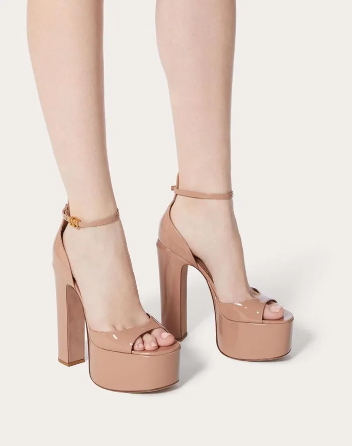 Valentino Sandals Woman Valentino Garavani Tango Patent Leather Platform Sandal 155mm For Woman In Light Ivory Light Ivory Valentino Sandals Woman Valentino Garavani Tango Patent Leather Platform Sandal 155mm For Woman In Light Ivory Light Ivory