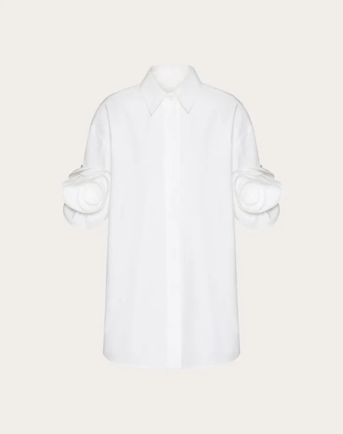 Valentino Shirts And Tops Woman Compact Popeline Blouse For Woman In Black Black Valentino Shirts And Tops Woman Compact Popeline Blouse For Woman In Black Black