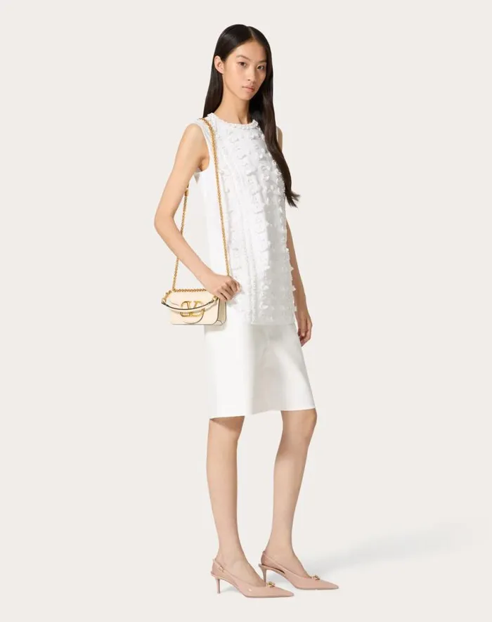 Valentino Shirts And Tops Woman Embroidered Compact Popeline Top For Woman In White White Valentino Shirts And Tops Woman Embroidered Compact Popeline Top For Woman In White White