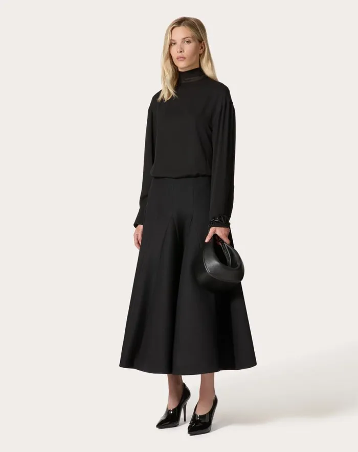 Valentino Shirts And Tops Woman Georgette Top For Woman In Black Black Valentino Shirts And Tops Woman Georgette Top For Woman In Black Black