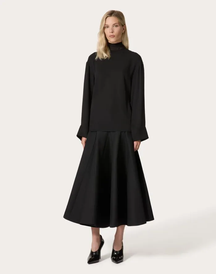 Valentino Shirts And Tops Woman Georgette Top For Woman In Black Black Valentino Shirts And Tops Woman Georgette Top For Woman In Black Black