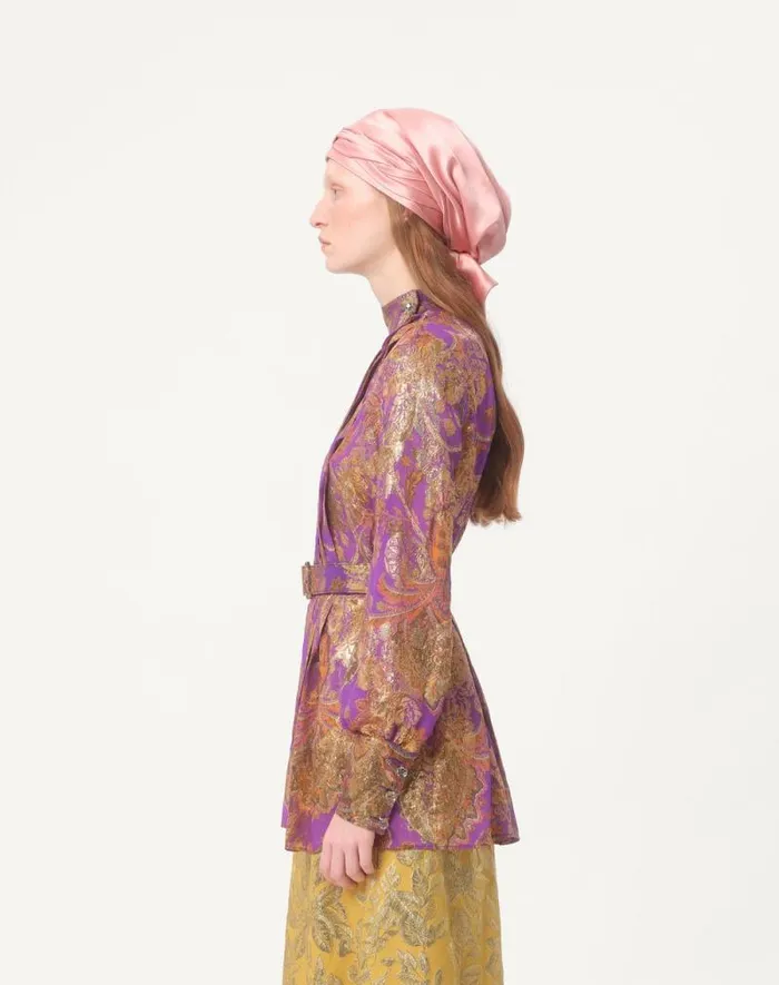 Valentino Shirts And Tops Woman Top In Fil Coupe039 Lame039 Cashmere Apres L039hiver For Woman In Multicolor Multicolor Valentino Shirts And Tops Woman Top In Fil Coupe039 Lame039 Cashmere Apres L039hiver For Woman In Multicolor Multicolor