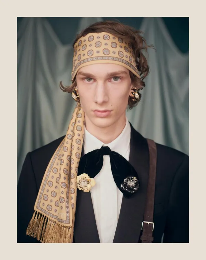 Valentino Shirts Man Cotton Muslin Shirt With Plastron And Lace Details For Man In Natural Natural