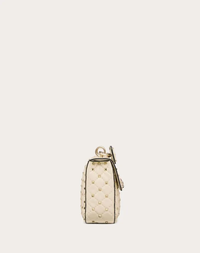 Valentino Shoulder Bags Woman Medium Nappa Rockstud Spike Bag For Woman In Black Black Valentino Shoulder Bags Woman Medium Nappa Rockstud Spike Bag For Woman In Black Black