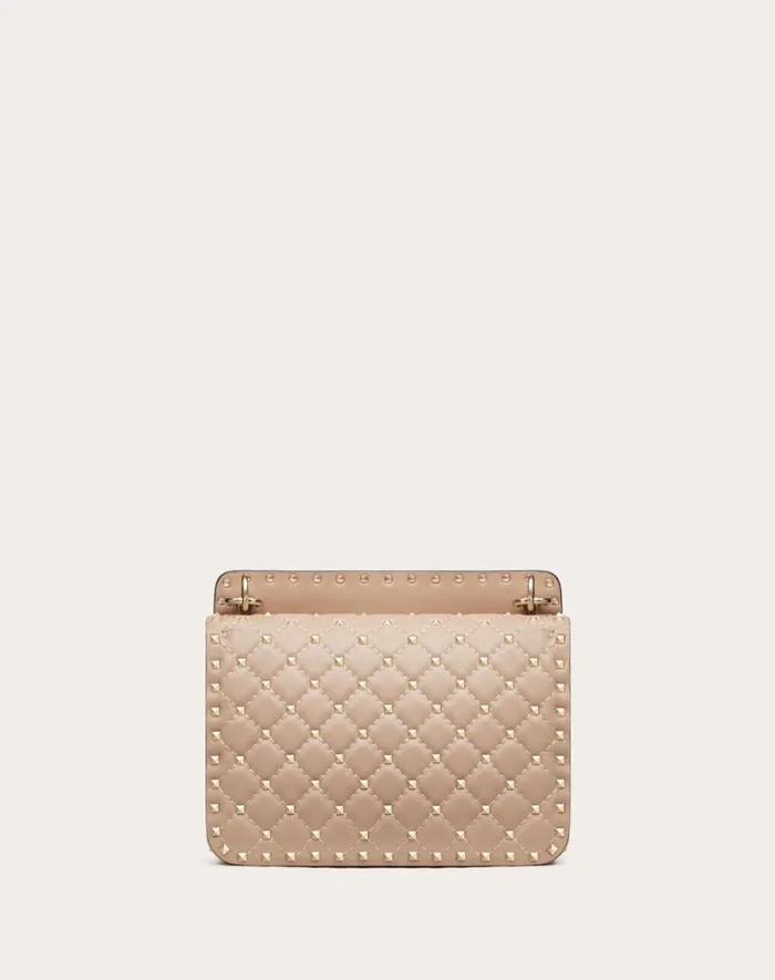 Valentino Shoulder Bags Woman Medium Nappa Rockstud Spike Bag For Woman In Black Black Valentino Shoulder Bags Woman Medium Nappa Rockstud Spike Bag For Woman In Black Black