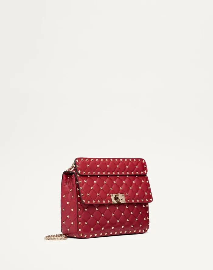 Valentino Shoulder Bags Woman Medium Nappa Rockstud Spike Bag For Woman In Black Black Valentino Shoulder Bags Woman Medium Nappa Rockstud Spike Bag For Woman In Black Black