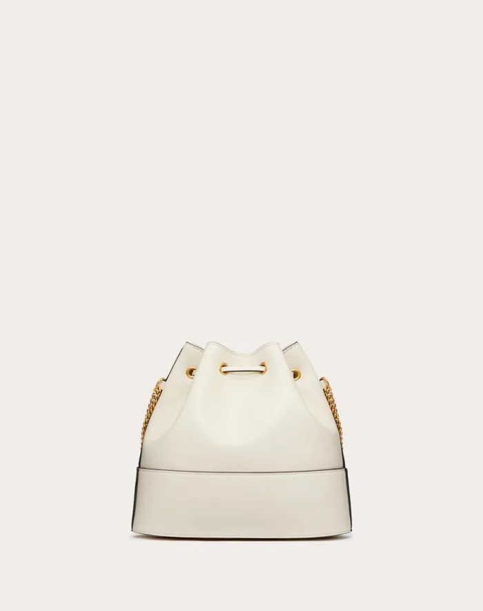 Valentino Shoulder Bags Woman Mini Bucket Bag In Nappa With Vlogo Signature Chain For Woman In Light Ivory Light Ivory Valentino Shoulder Bags Woman Mini Bucket Bag In Nappa With Vlogo Signature Chain For Woman In Light Ivory Light Ivory