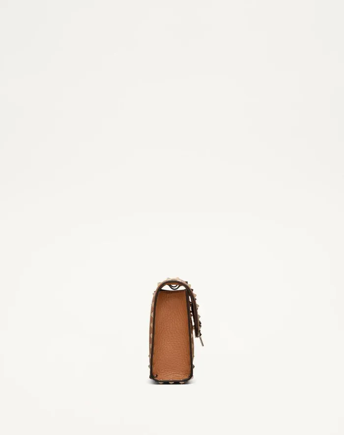 Valentino Shoulder Bags Woman Small Rockstud Grainy Calfskin Crossbody Bag For Woman In Azure Azure
