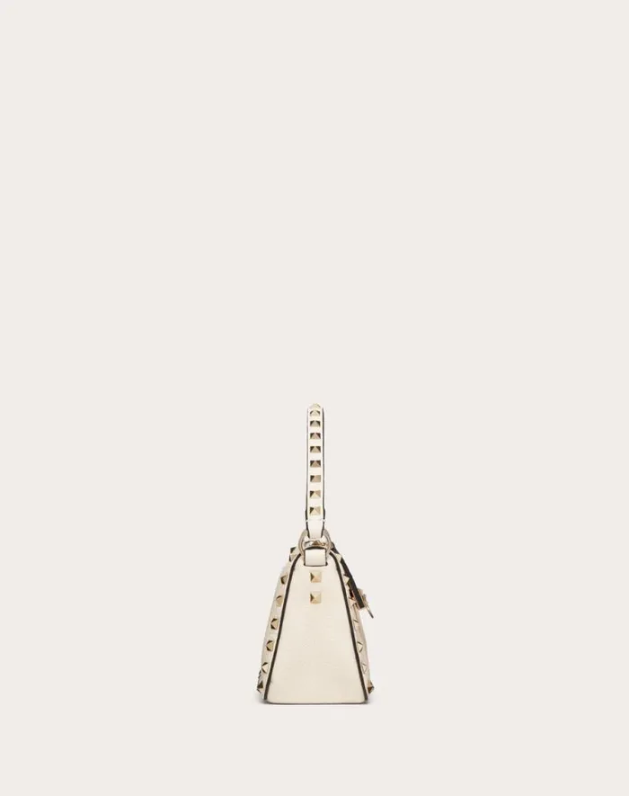 Valentino Shoulder Bags Woman Small Rockstud Grainy Calfskin Crossbody Bag For Woman In Light Ivory Light Ivory Valentino Shoulder Bags Woman Small Rockstud Grainy Calfskin Crossbody Bag For Woman In Light Ivory Light Ivory