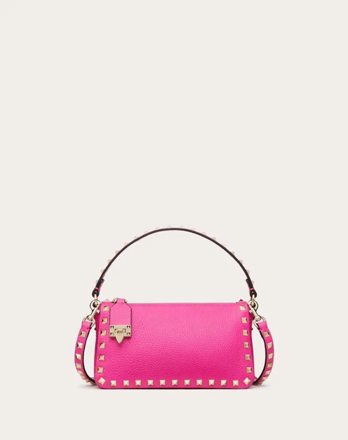 Valentino Shoulder Bags Woman Small Rockstud Grainy Calfskin Crossbody Bag For Woman In Light Ivory Light Ivory Valentino Shoulder Bags Woman Small Rockstud Grainy Calfskin Crossbody Bag For Woman In Light Ivory Light Ivory