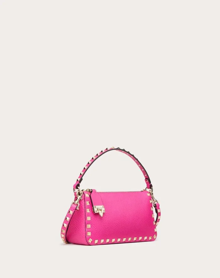 Valentino Shoulder Bags Woman Small Rockstud Grainy Calfskin Crossbody Bag For Woman In Light Ivory Light Ivory Valentino Shoulder Bags Woman Small Rockstud Grainy Calfskin Crossbody Bag For Woman In Light Ivory Light Ivory