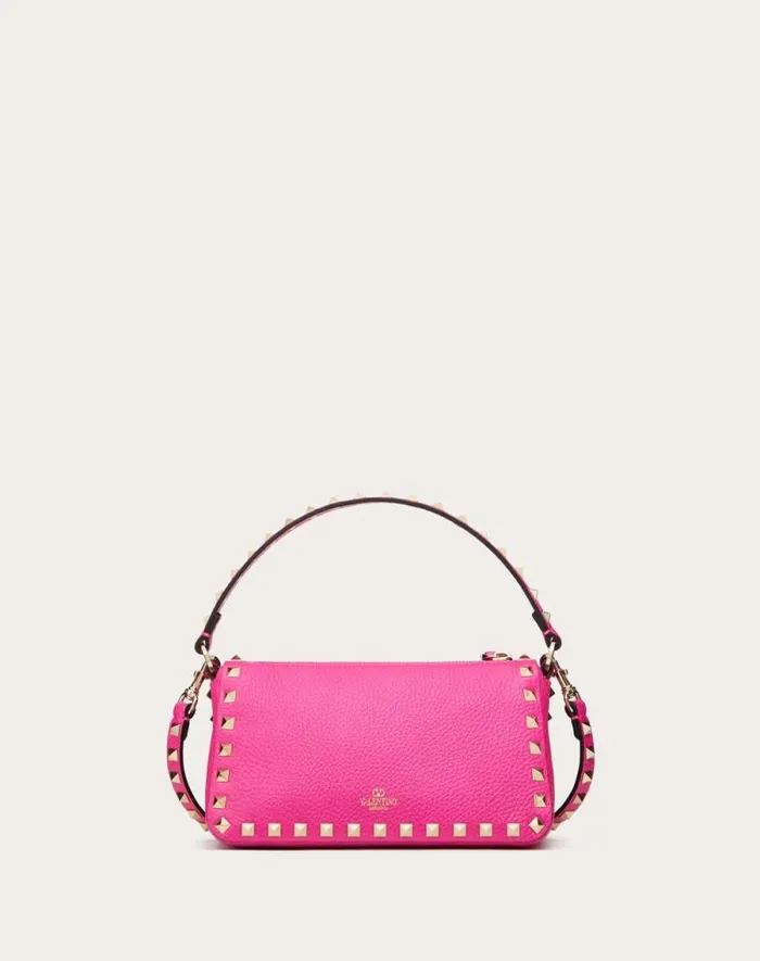 Valentino Shoulder Bags Woman Small Rockstud Grainy Calfskin Crossbody Bag For Woman In Light Ivory Light Ivory Valentino Shoulder Bags Woman Small Rockstud Grainy Calfskin Crossbody Bag For Woman In Light Ivory Light Ivory