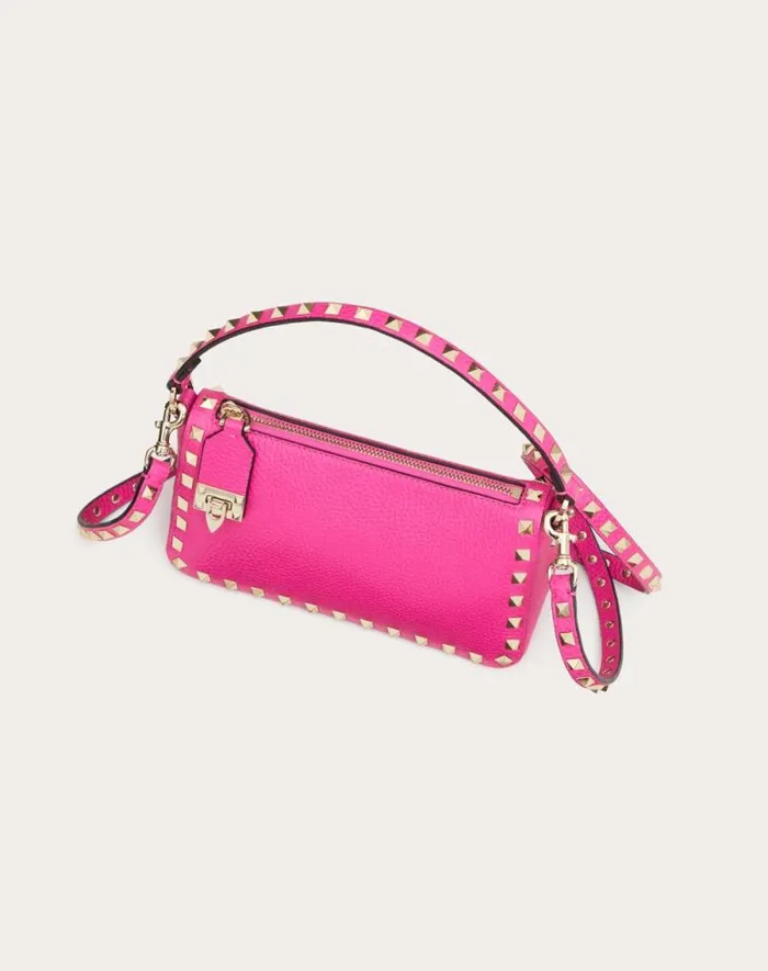 Valentino Shoulder Bags Woman Small Rockstud Grainy Calfskin Crossbody Bag For Woman In Light Ivory Light Ivory Valentino Shoulder Bags Woman Small Rockstud Grainy Calfskin Crossbody Bag For Woman In Light Ivory Light Ivory