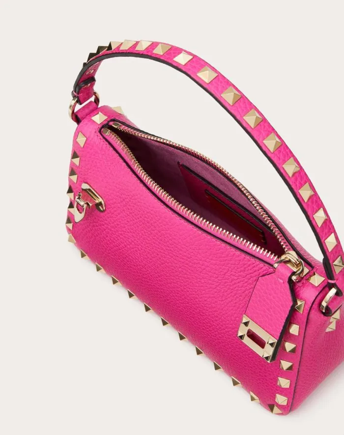 Valentino Shoulder Bags Woman Small Rockstud Grainy Calfskin Crossbody Bag For Woman In Light Ivory Light Ivory Valentino Shoulder Bags Woman Small Rockstud Grainy Calfskin Crossbody Bag For Woman In Light Ivory Light Ivory