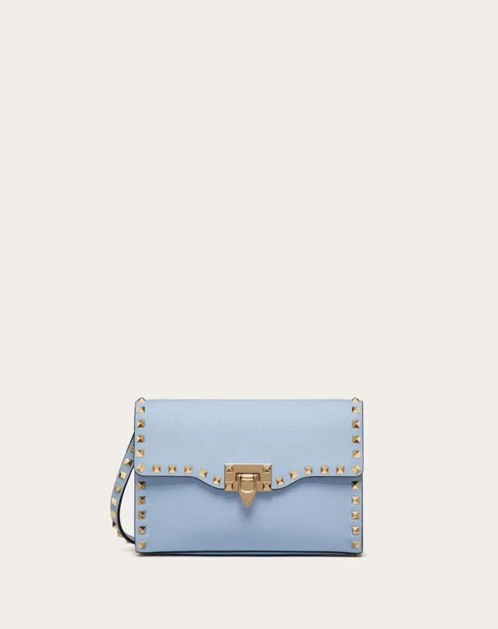 Valentino Shoulder Bags Woman Small Rockstud Grainy Calfskin Crossbody Bag For Woman In Light Ivory Light Ivory Valentino Shoulder Bags Woman Small Rockstud Grainy Calfskin Crossbody Bag For Woman In Light Ivory Light Ivory