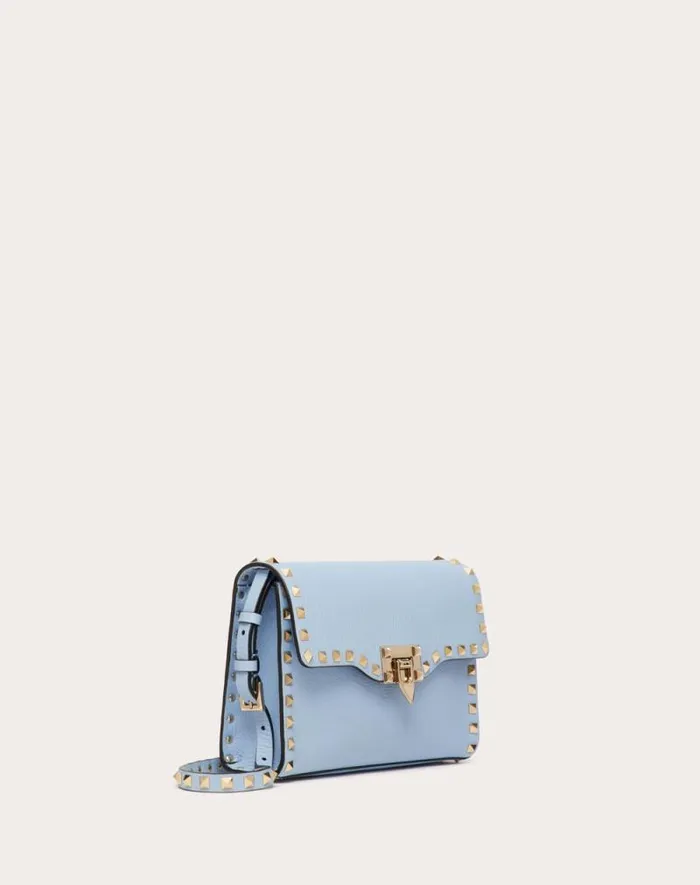Valentino Shoulder Bags Woman Small Rockstud Grainy Calfskin Crossbody Bag For Woman In Light Ivory Light Ivory Valentino Shoulder Bags Woman Small Rockstud Grainy Calfskin Crossbody Bag For Woman In Light Ivory Light Ivory