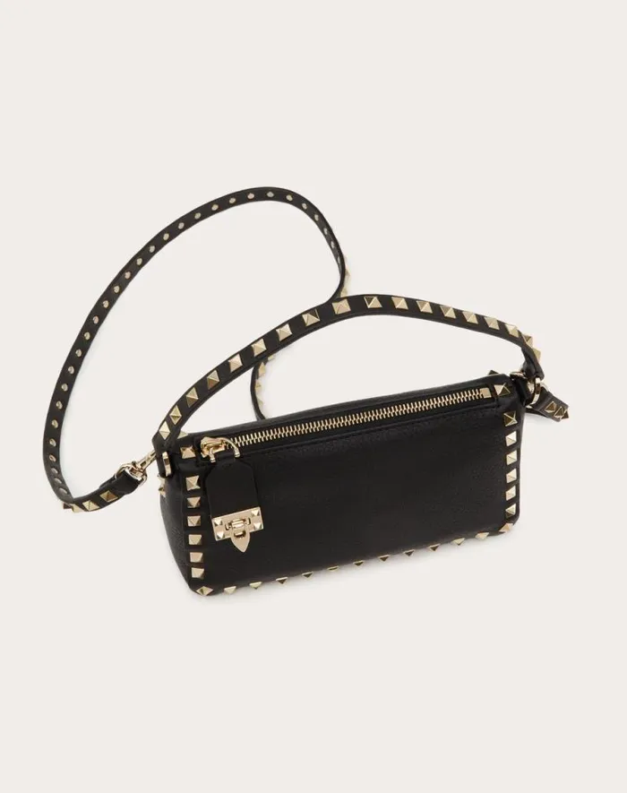 Valentino Shoulder Bags Woman Small Rockstud Grainy Calfskin Crossbody Bag For Woman In Light Ivory Light Ivory Valentino Shoulder Bags Woman Small Rockstud Grainy Calfskin Crossbody Bag For Woman In Light Ivory Light Ivory