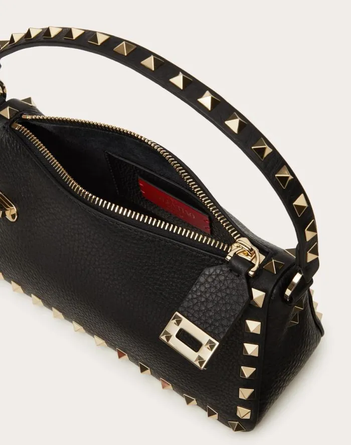 Valentino Shoulder Bags Woman Small Rockstud Grainy Calfskin Crossbody Bag For Woman In Light Ivory Light Ivory Valentino Shoulder Bags Woman Small Rockstud Grainy Calfskin Crossbody Bag For Woman In Light Ivory Light Ivory