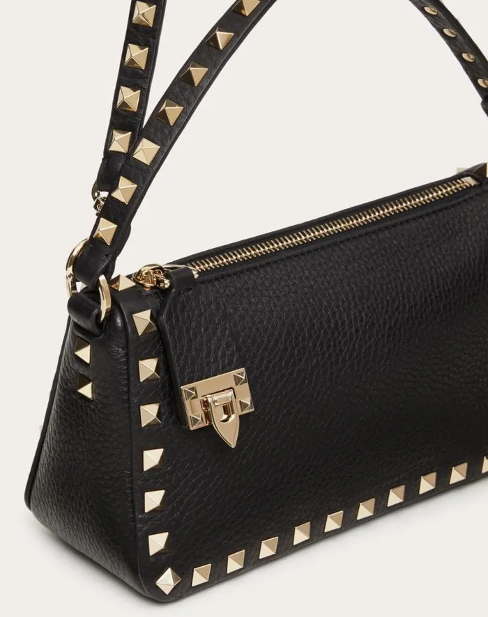 Valentino Shoulder Bags Woman Small Rockstud Grainy Calfskin Crossbody Bag For Woman In Light Ivory Light Ivory Valentino Shoulder Bags Woman Small Rockstud Grainy Calfskin Crossbody Bag For Woman In Light Ivory Light Ivory