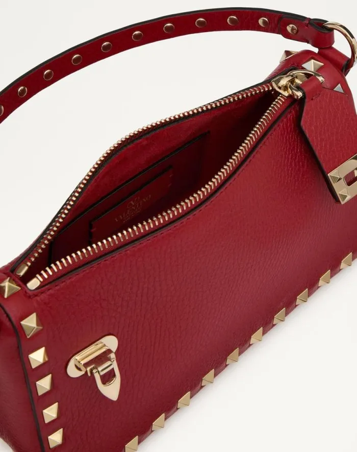 Valentino Shoulder Bags Woman Small Rockstud Grainy Calfskin Crossbody Bag For Woman In Light Ivory Light Ivory Valentino Shoulder Bags Woman Small Rockstud Grainy Calfskin Crossbody Bag For Woman In Light Ivory Light Ivory