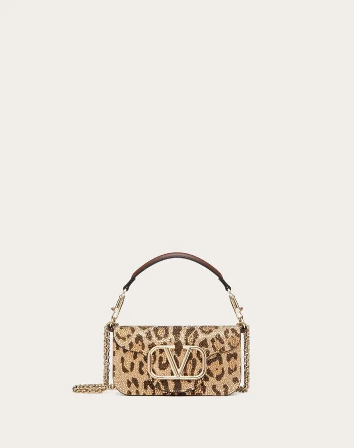 Valentino Shoulder Bags Woman Small Valentino Garavani Loc Shoulder Bag With Rhinestone Animalier Pattern For Woman In Multicolor Multicolor Valentino Shoulder Bags Woman Small Valentino Garavani Loc Shoulder Bag With Rhinestone Animalier Pattern For Woman In Multicolor Multicolor