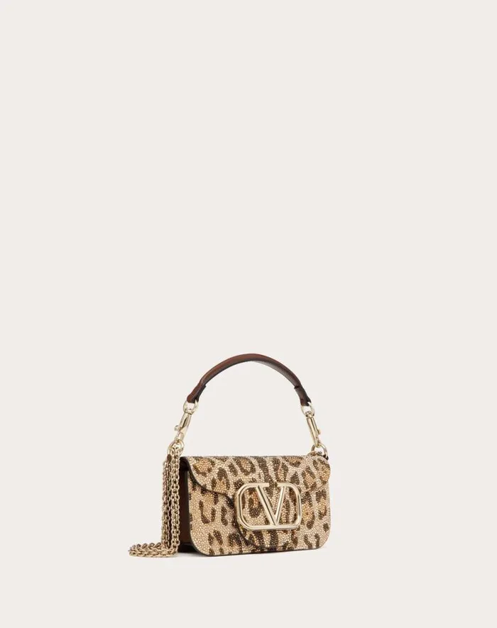 Valentino Shoulder Bags Woman Small Valentino Garavani Loc Shoulder Bag With Rhinestone Animalier Pattern For Woman In Multicolor Multicolor Valentino Shoulder Bags Woman Small Valentino Garavani Loc Shoulder Bag With Rhinestone Animalier Pattern For Woman In Multicolor Multicolor