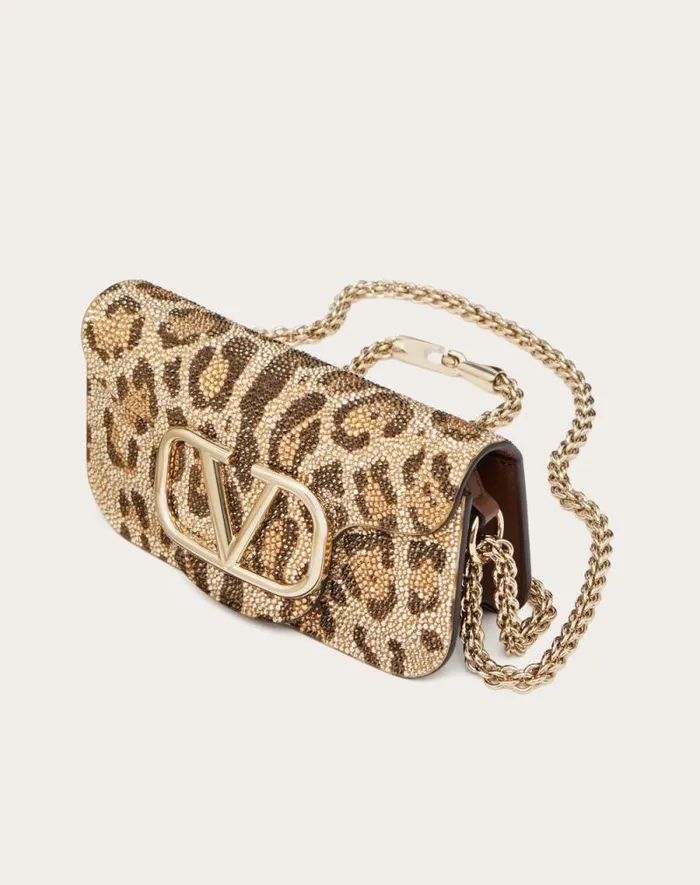 Valentino Shoulder Bags Woman Small Valentino Garavani Loc Shoulder Bag With Rhinestone Animalier Pattern For Woman In Multicolor Multicolor Valentino Shoulder Bags Woman Small Valentino Garavani Loc Shoulder Bag With Rhinestone Animalier Pattern For Woman In Multicolor Multicolor