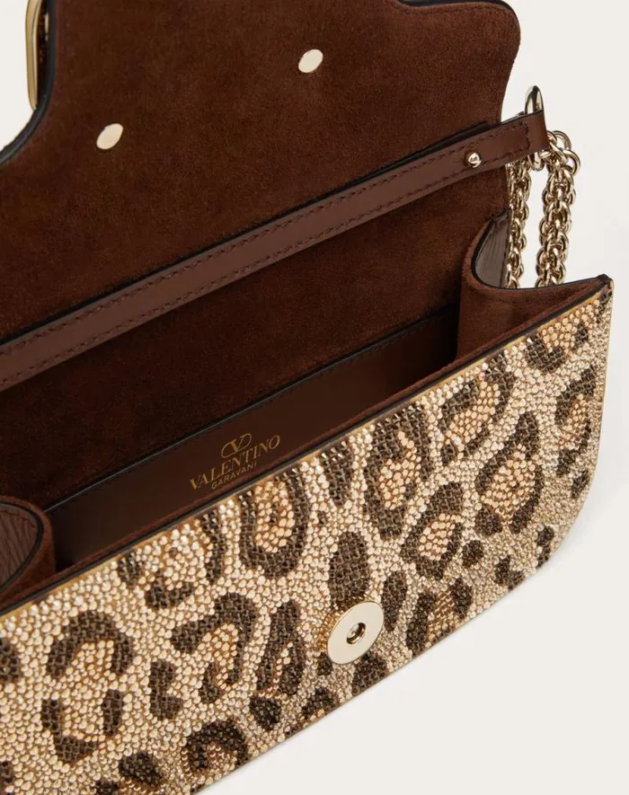 Valentino Shoulder Bags Woman Small Valentino Garavani Loc Shoulder Bag With Rhinestone Animalier Pattern For Woman In Multicolor Multicolor Valentino Shoulder Bags Woman Small Valentino Garavani Loc Shoulder Bag With Rhinestone Animalier Pattern For Woman In Multicolor Multicolor