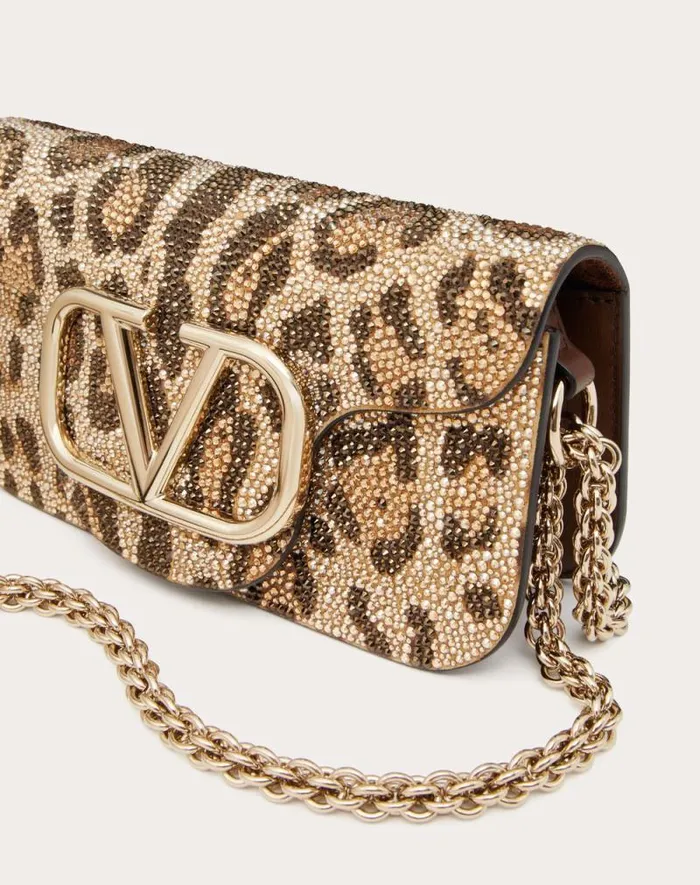 Valentino Shoulder Bags Woman Small Valentino Garavani Loc Shoulder Bag With Rhinestone Animalier Pattern For Woman In Multicolor Multicolor Valentino Shoulder Bags Woman Small Valentino Garavani Loc Shoulder Bag With Rhinestone Animalier Pattern For Woman In Multicolor Multicolor