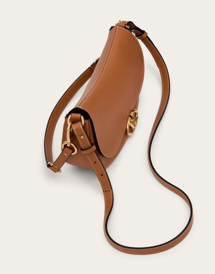 Valentino Shoulder Bags Woman Small Valentino Garavani Ohval Shoulder Bag In Nappa Calfskin For Woman In Almond Almond Valentino Shoulder Bags Woman Small Valentino Garavani Ohval Shoulder Bag In Nappa Calfskin For Woman In Almond Almond
