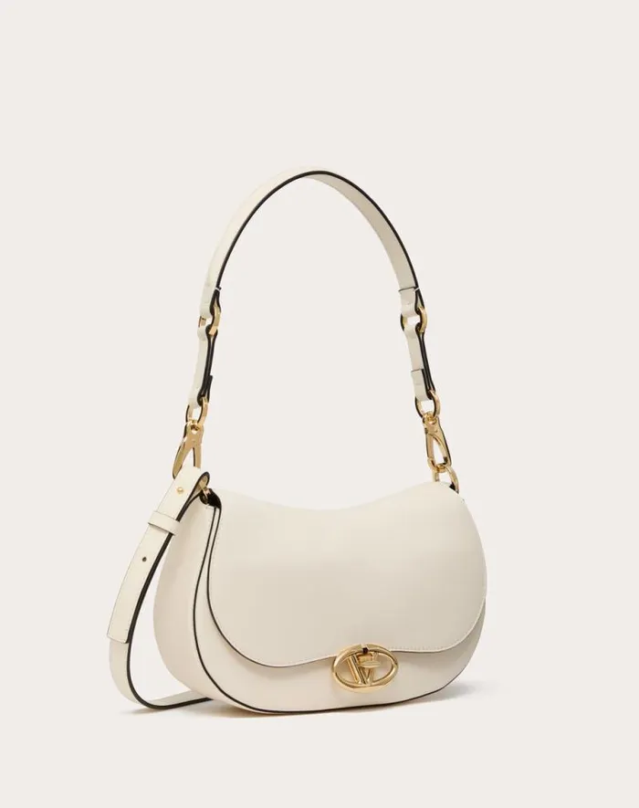 Valentino Shoulder Bags Woman Small Valentino Garavani Ohval Shoulder Bag In Nappa Calfskin For Woman In Ivory Ivory Valentino Shoulder Bags Woman Small Valentino Garavani Ohval Shoulder Bag In Nappa Calfskin For Woman In Ivory Ivory