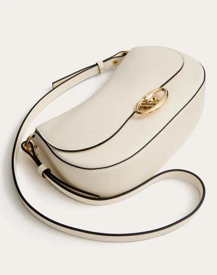 Valentino Shoulder Bags Woman Small Valentino Garavani Ohval Shoulder Bag In Nappa Calfskin For Woman In Ivory Ivory Valentino Shoulder Bags Woman Small Valentino Garavani Ohval Shoulder Bag In Nappa Calfskin For Woman In Ivory Ivory
