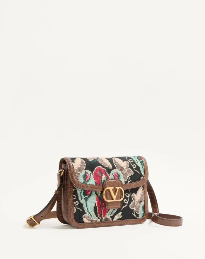Valentino Shoulder Bags Woman Valentino Garavani 9to5 Shoulder Bag In Jacquard And Lizard Fabric For Woman In Multicolourtobacco Multicolourtobacco Valentino Shoulder Bags Woman Valentino Garavani 9to5 Shoulder Bag In Jacquard And Lizard Fabric For Woman In Multicolourtobacco Multicolourtobacco
