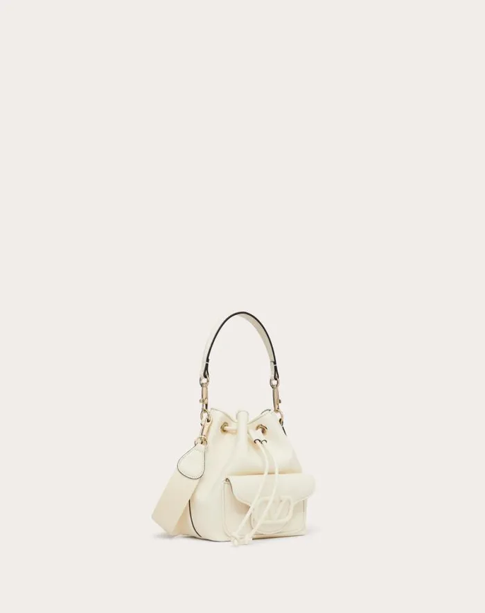Valentino Shoulder Bags Woman Valentino Garavani Loc Calfskin Bucket Bag For Woman In Ivory Ivory Valentino Shoulder Bags Woman Valentino Garavani Loc Calfskin Bucket Bag For Woman In Ivory Ivory