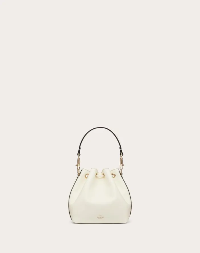 Valentino Shoulder Bags Woman Valentino Garavani Loc Calfskin Bucket Bag For Woman In Ivory Ivory Valentino Shoulder Bags Woman Valentino Garavani Loc Calfskin Bucket Bag For Woman In Ivory Ivory