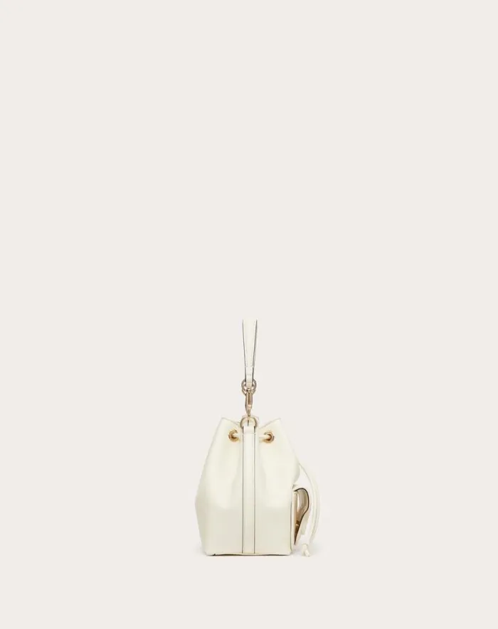 Valentino Shoulder Bags Woman Valentino Garavani Loc Calfskin Bucket Bag For Woman In Ivory Ivory Valentino Shoulder Bags Woman Valentino Garavani Loc Calfskin Bucket Bag For Woman In Ivory Ivory
