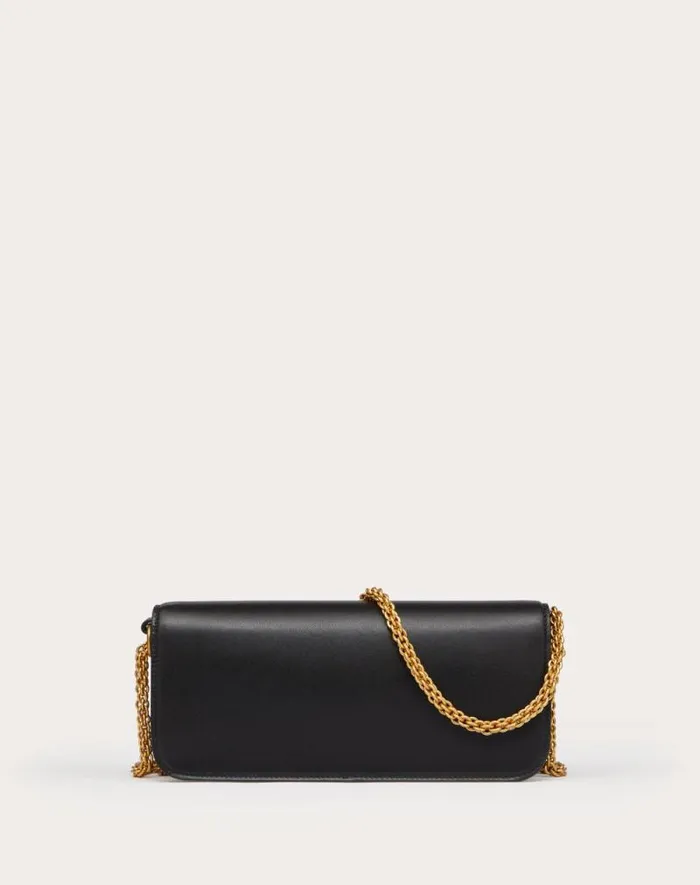 Valentino Shoulder Bags Woman Valentino Garavani Loc Calfskin Shoulder Bag For Woman In Black Black Valentino Shoulder Bags Woman Valentino Garavani Loc Calfskin Shoulder Bag For Woman In Black Black