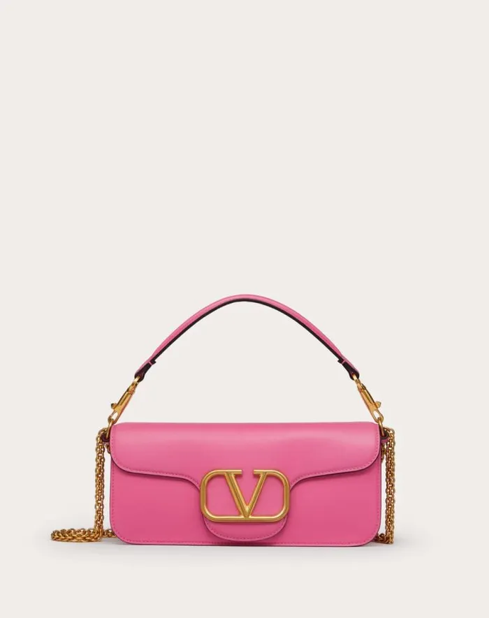 Valentino Shoulder Bags Woman Valentino Garavani Loc Calfskin Shoulder Bag For Woman In Black Black Valentino Shoulder Bags Woman Valentino Garavani Loc Calfskin Shoulder Bag For Woman In Black Black