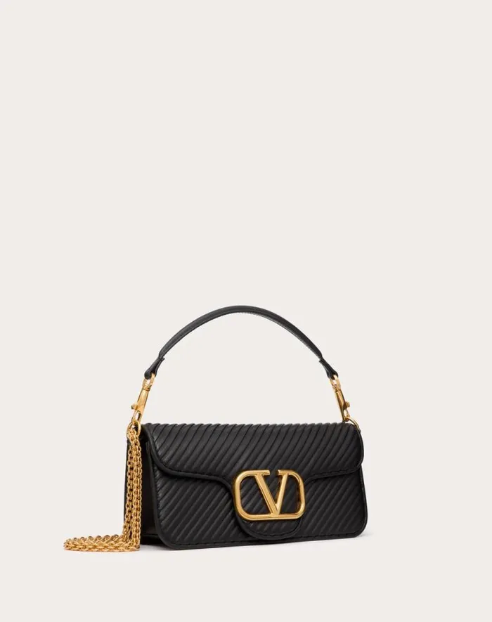 Valentino Shoulder Bags Woman Valentino Garavani Loc Shoulder Bag In Pleated Nappa For Woman In Ivory Ivory Valentino Shoulder Bags Woman Valentino Garavani Loc Shoulder Bag In Pleated Nappa For Woman In Ivory Ivory