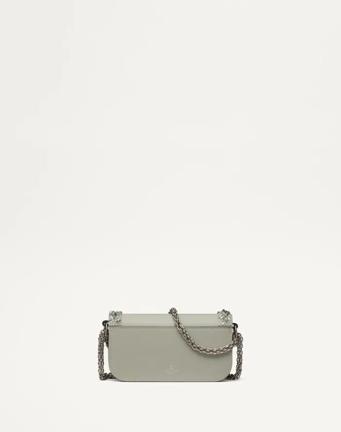 Valentino Shoulder Bags Woman Valentino Garavani Loc Small Embroidered Shoulder Bag For Woman In Crystalgrey Crystalgrey Valentino Shoulder Bags Woman Valentino Garavani Loc Small Embroidered Shoulder Bag For Woman In Crystalgrey Crystalgrey