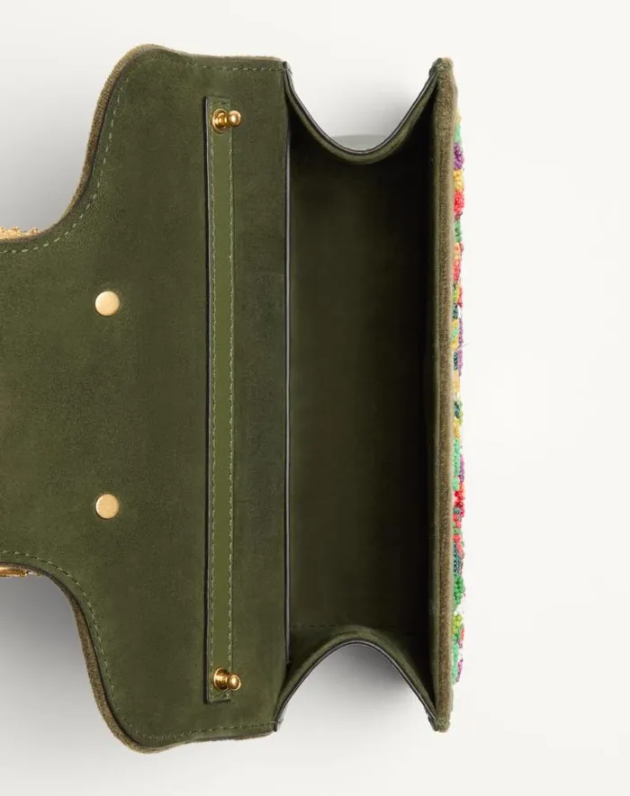 Valentino Shoulder Bags Woman Valentino Garavani Loc Small Shoulder Bag Embroidered With Jewel Logo For Woman In Naturalmulticolor Naturalmulticolor Valentino Shoulder Bags Woman Valentino Garavani Loc Small Shoulder Bag Embroidered With Jewel Logo For Woman In Naturalmulticolor Naturalmulticolor